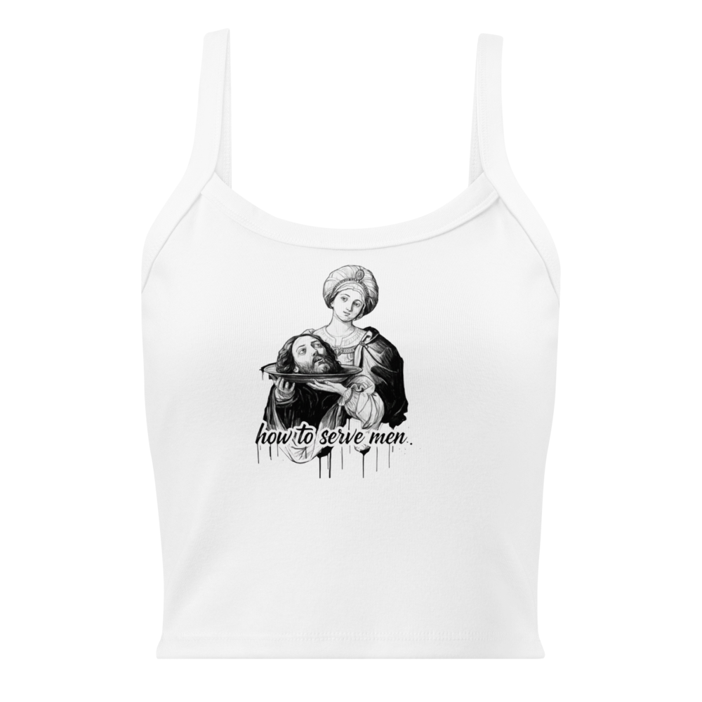 How to serve men - weißes Tanktop mit feiner Rippstruktur