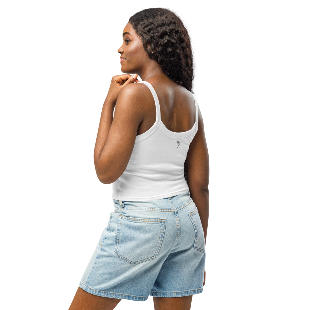 How to serve men - weißes Tanktop mit feiner Rippstruktur