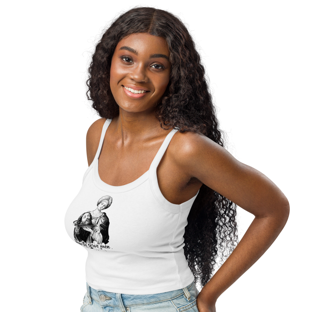 How to serve men - weißes Tanktop mit feiner Rippstruktur